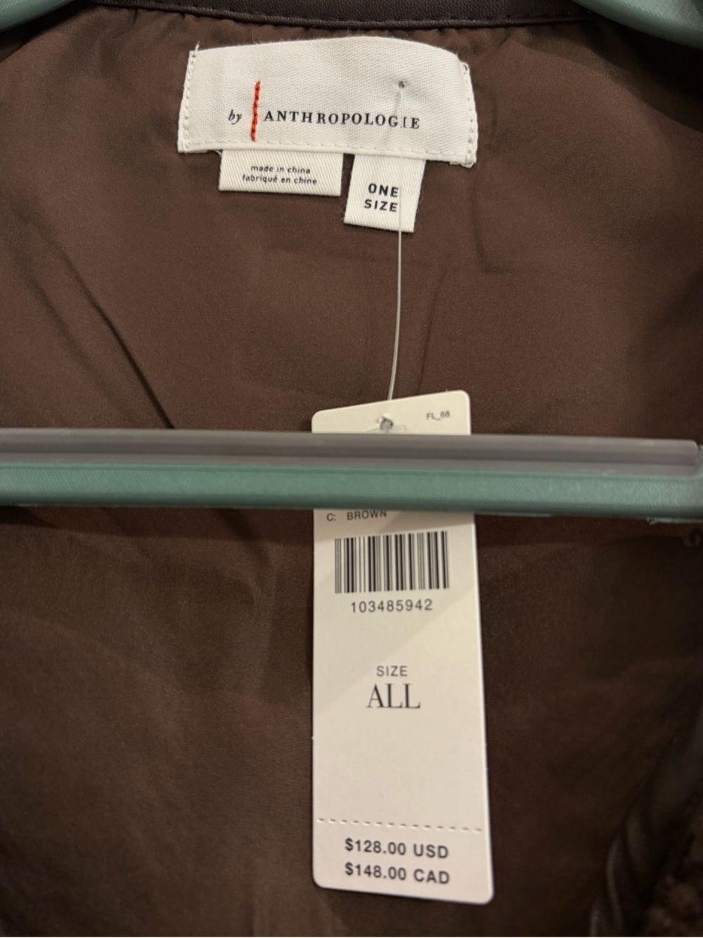 NWT anthropologie faux shearling tie front vest - Picture 5 of 5